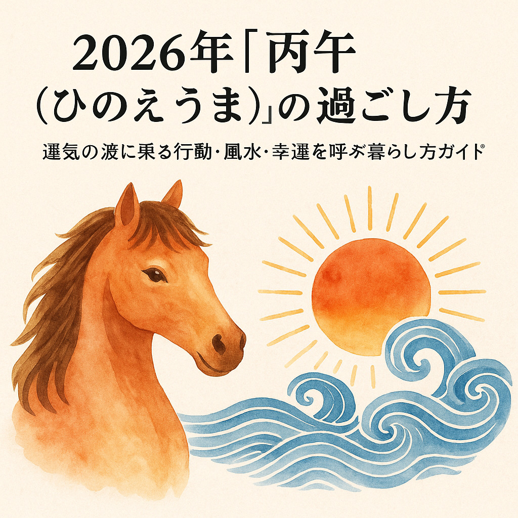 2026年「丙午(ひのえうま)」の過ごし方|運気の波に乗る行動・風水・幸運を呼ぶ暮らし方ガイド - キキミキキ